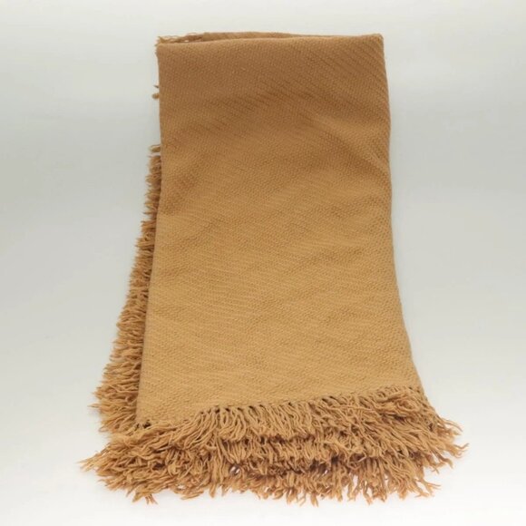 HERMES Blanket Wool 52""-68.5"" Beige Auth bs26877 - Picture 5 of 8